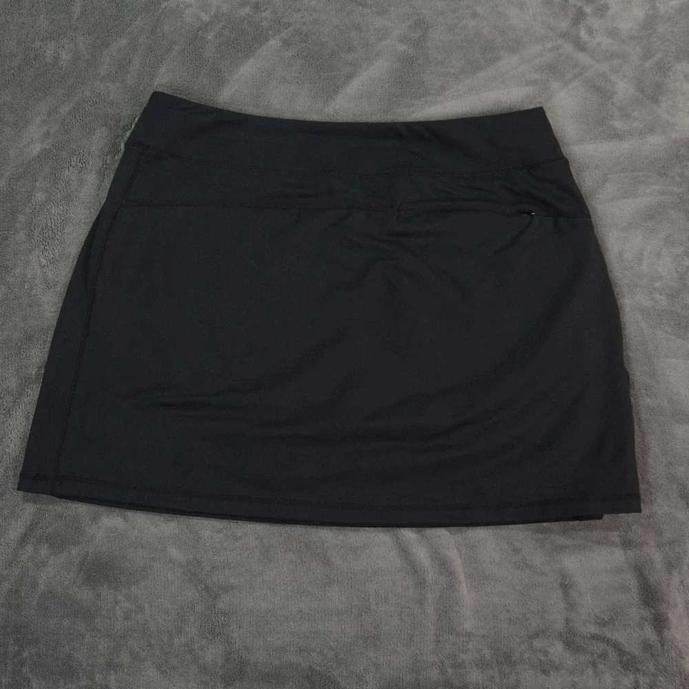 Lands End‎ Skort Size 1X Black Pull On Attached Shorts Tennis Pickleball Golf